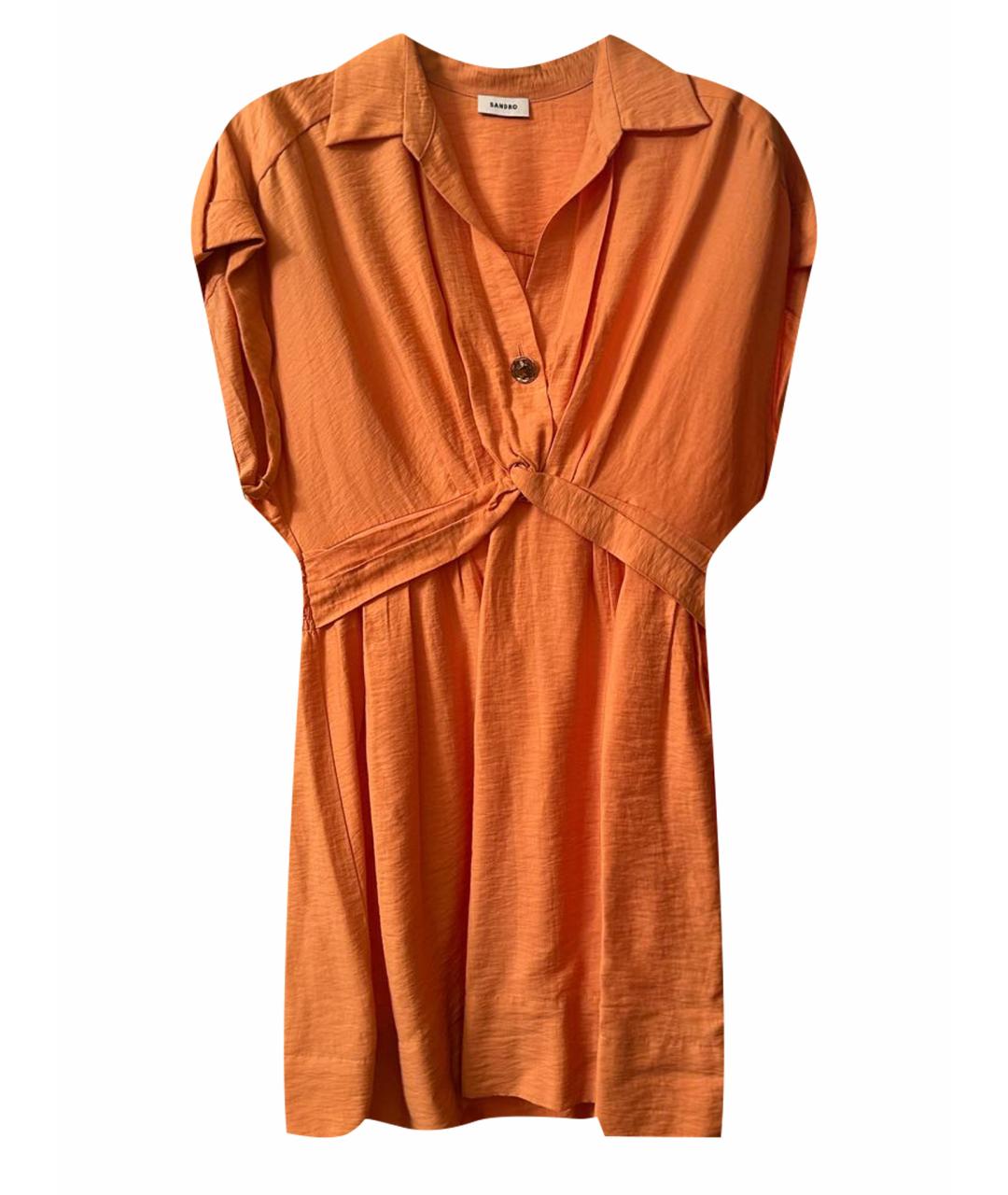 SANDRO Оранжевое повседневное платье, фото 1