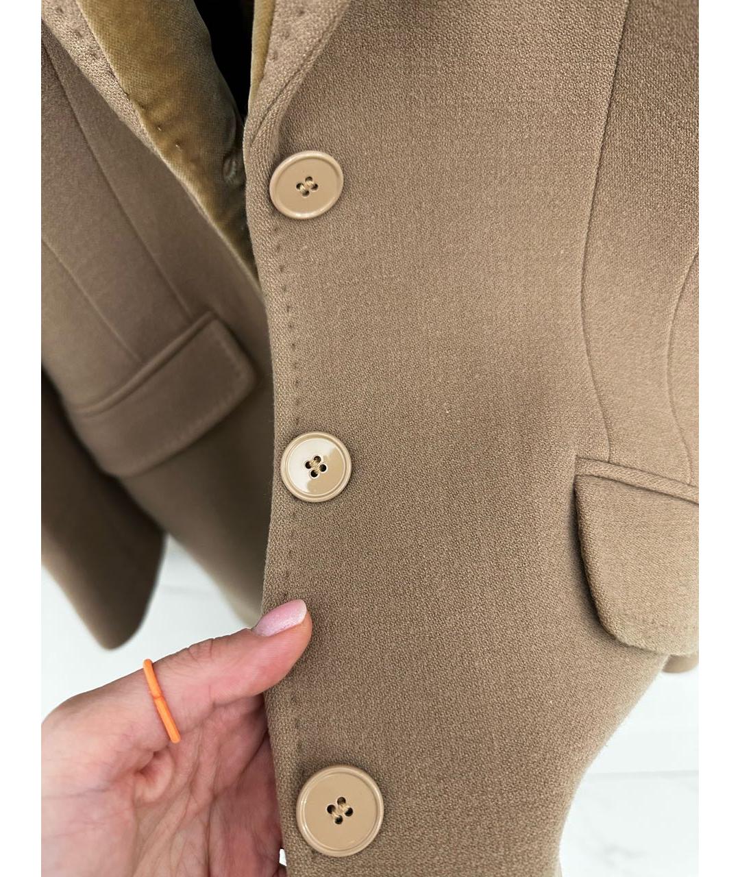 DOLCE&GABBANA Бежевое шерстяное пальто, фото 4