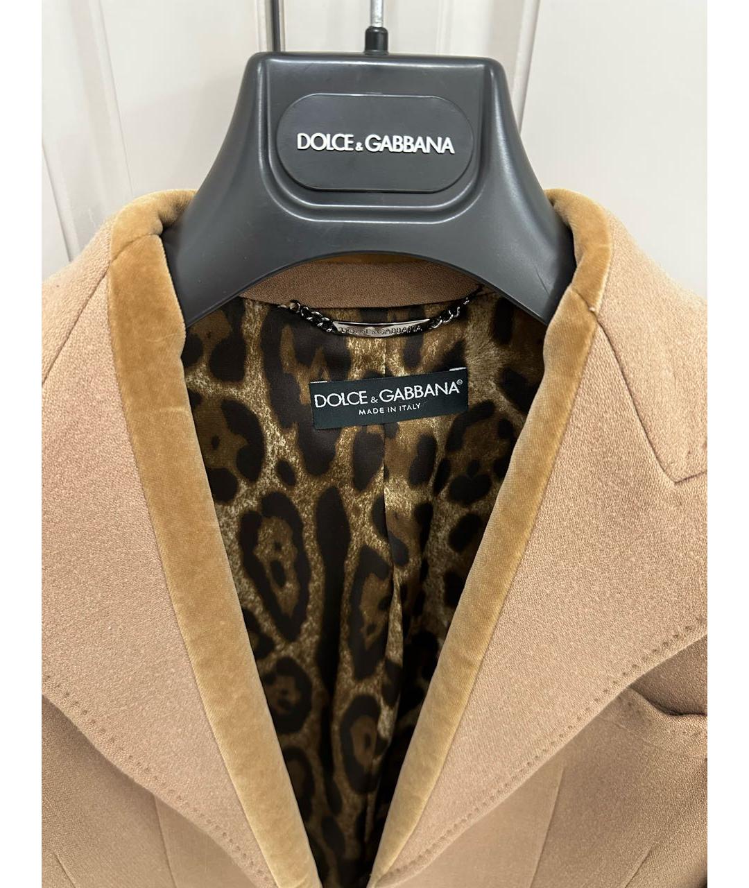 DOLCE&GABBANA Бежевое шерстяное пальто, фото 3