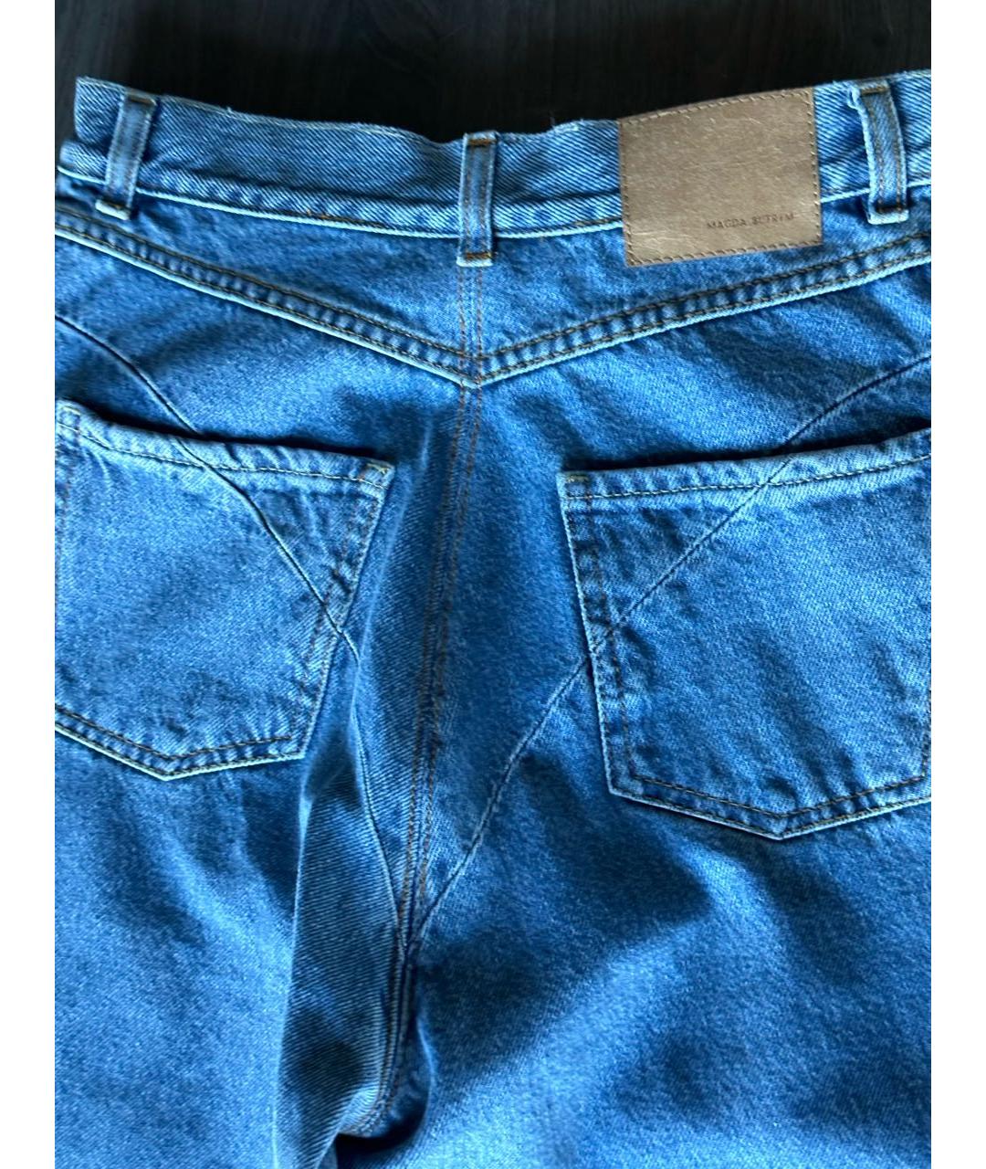 MAGDA BUTRYM Синие хлопковые прямые джинсы, фото 4