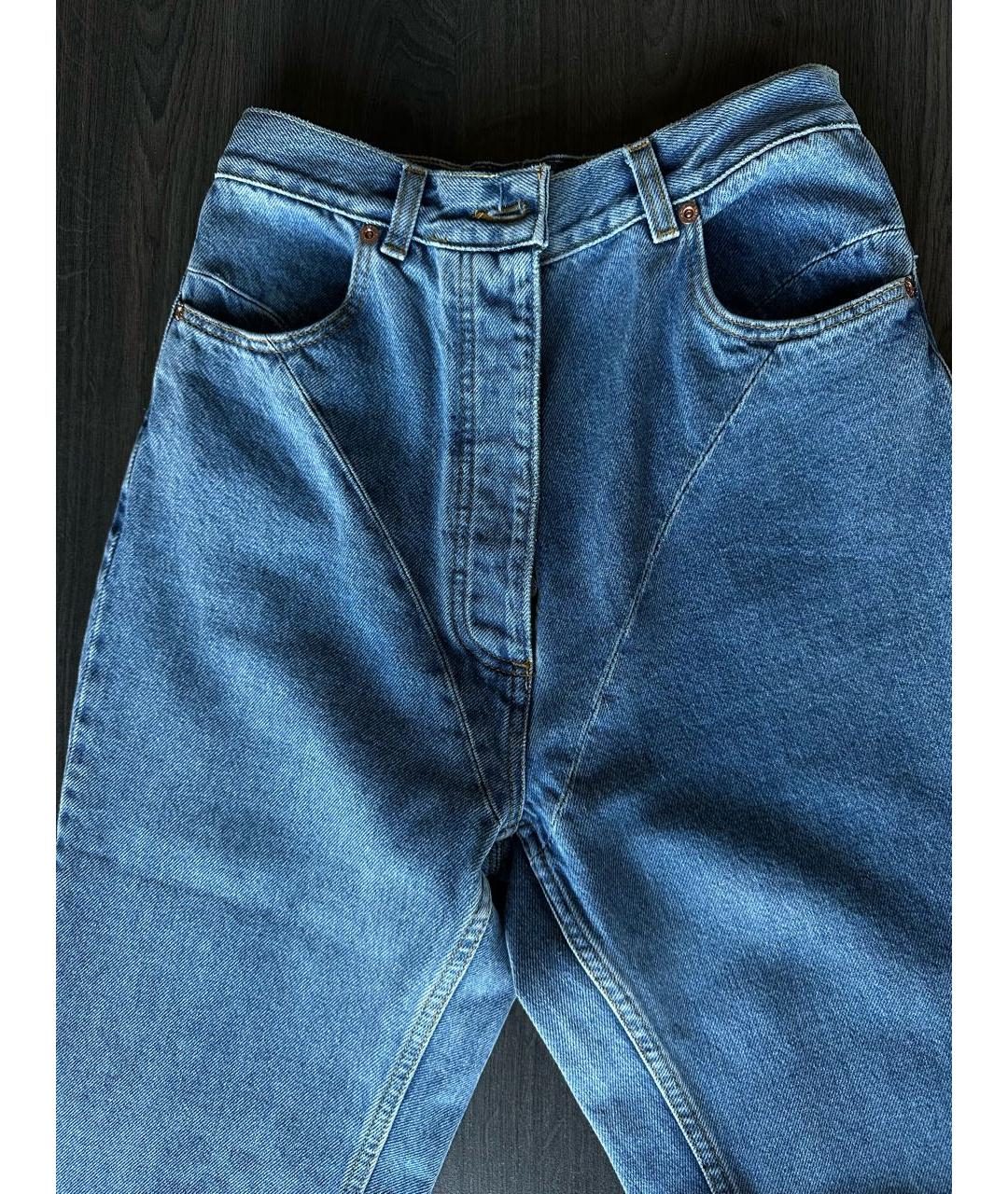 MAGDA BUTRYM Синие хлопковые прямые джинсы, фото 7