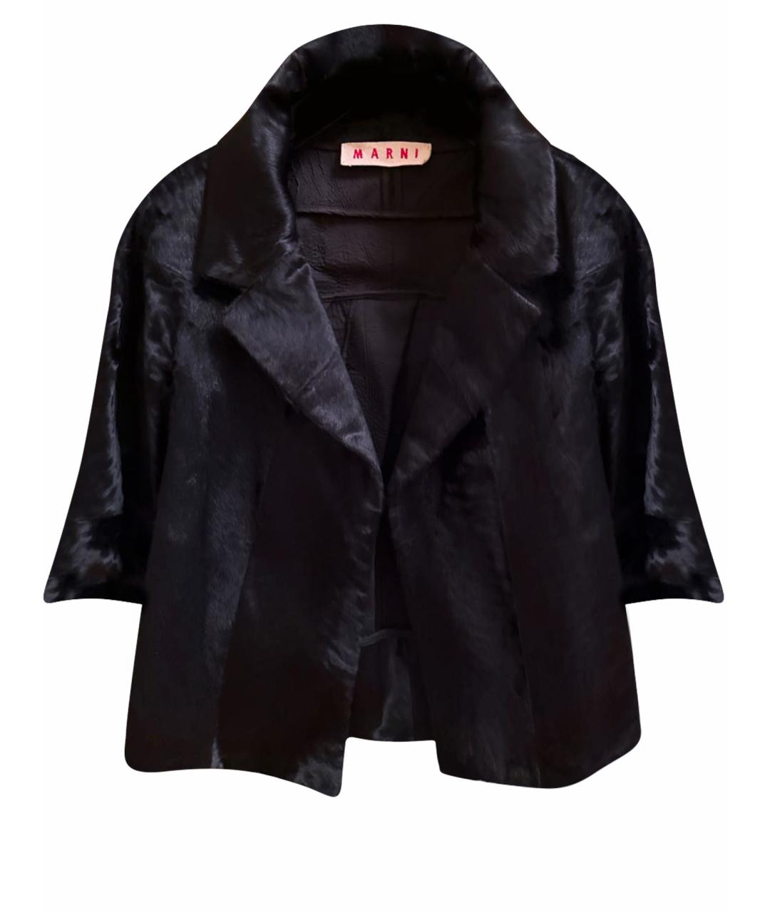 MARNI Черный меховой жакет/пиджак, фото 1