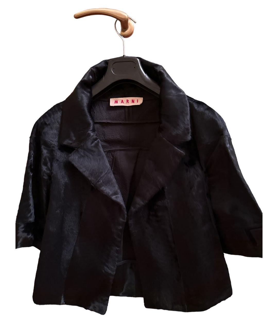 MARNI Черный меховой жакет/пиджак, фото 3