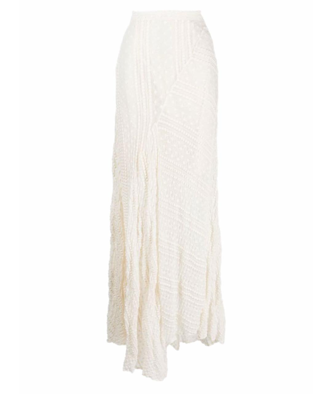ANOUKI Белая полиэстеровая юбка макси, фото 1