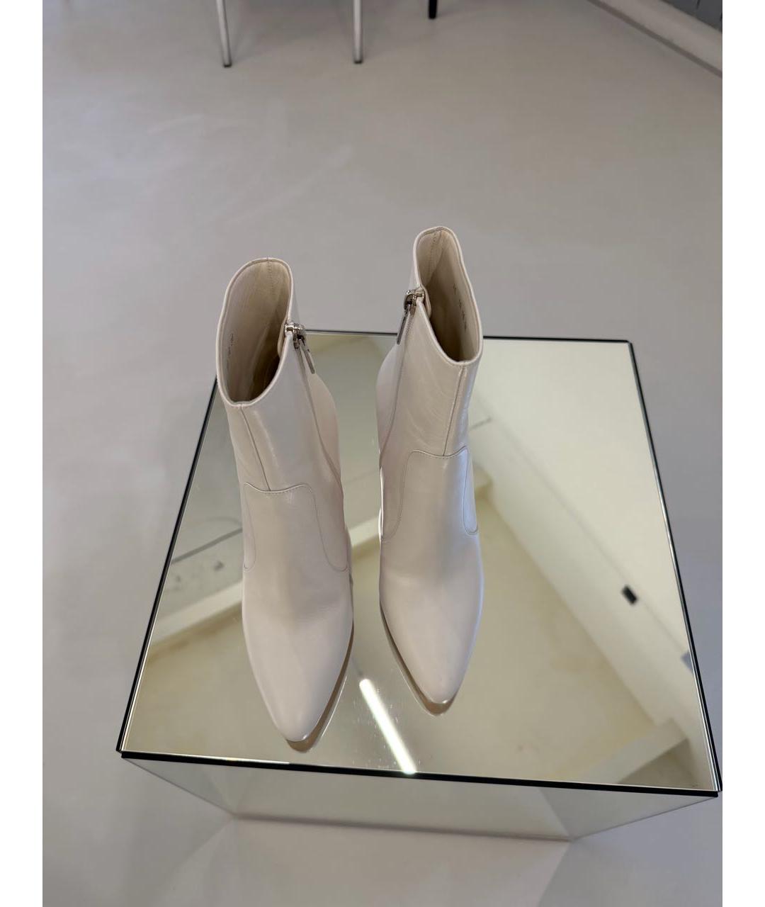 CHRISTIAN DIOR Белые кожаные ботинки, фото 6