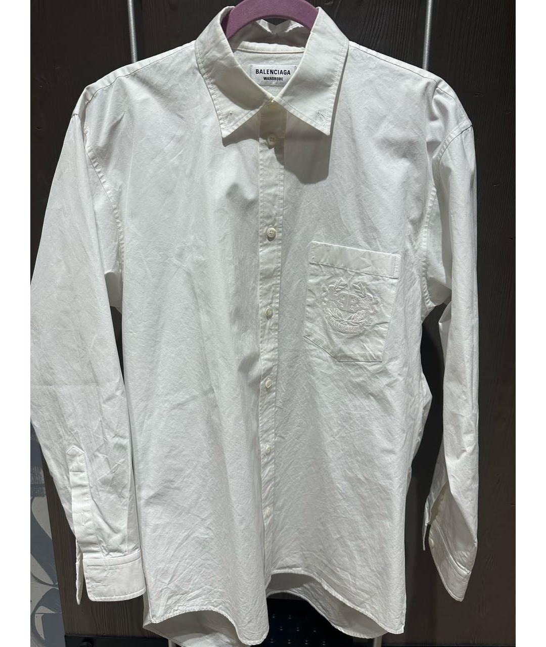 BALENCIAGA Белая хлопковая рубашка, фото 6
