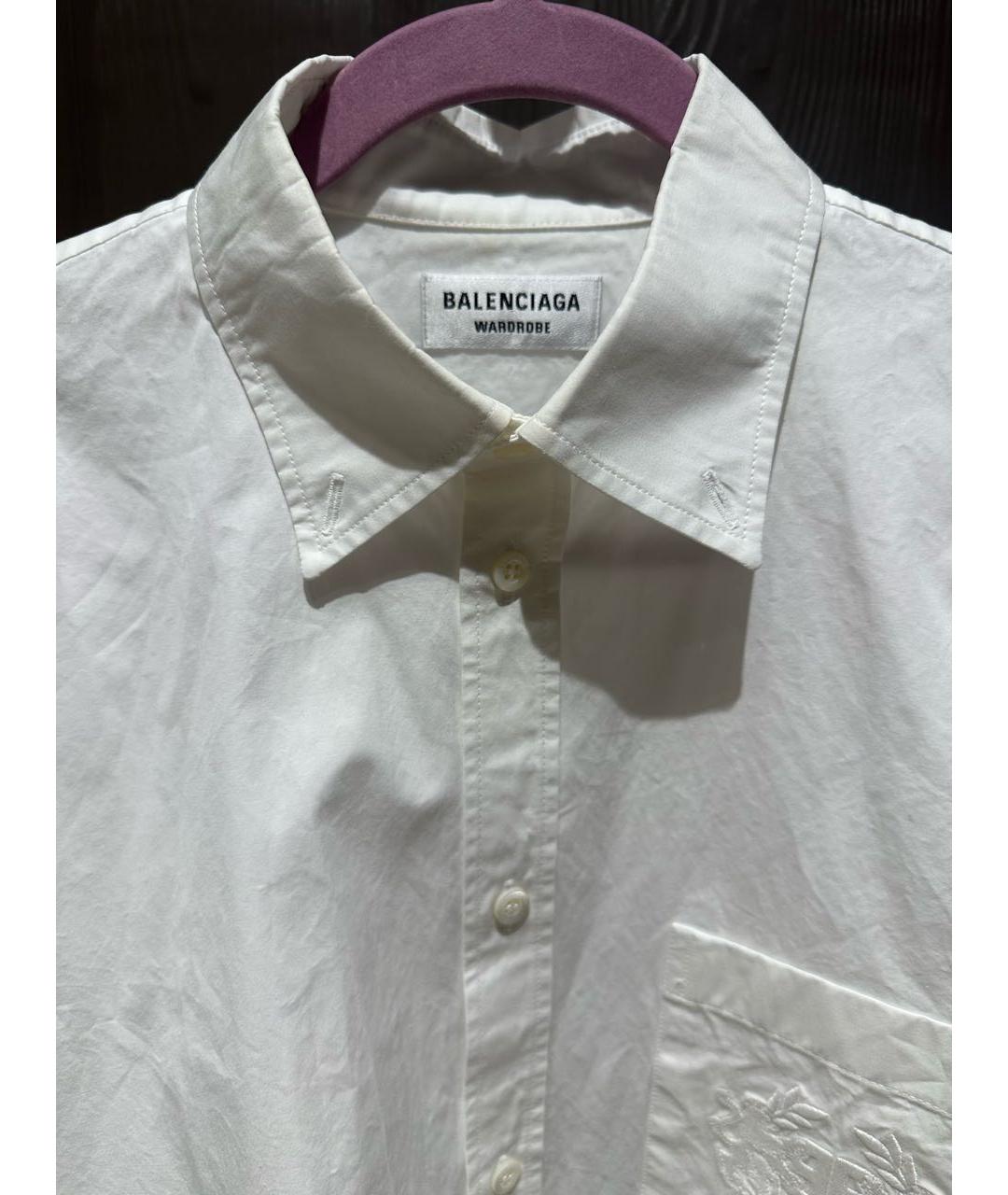 BALENCIAGA Белая хлопковая рубашка, фото 4