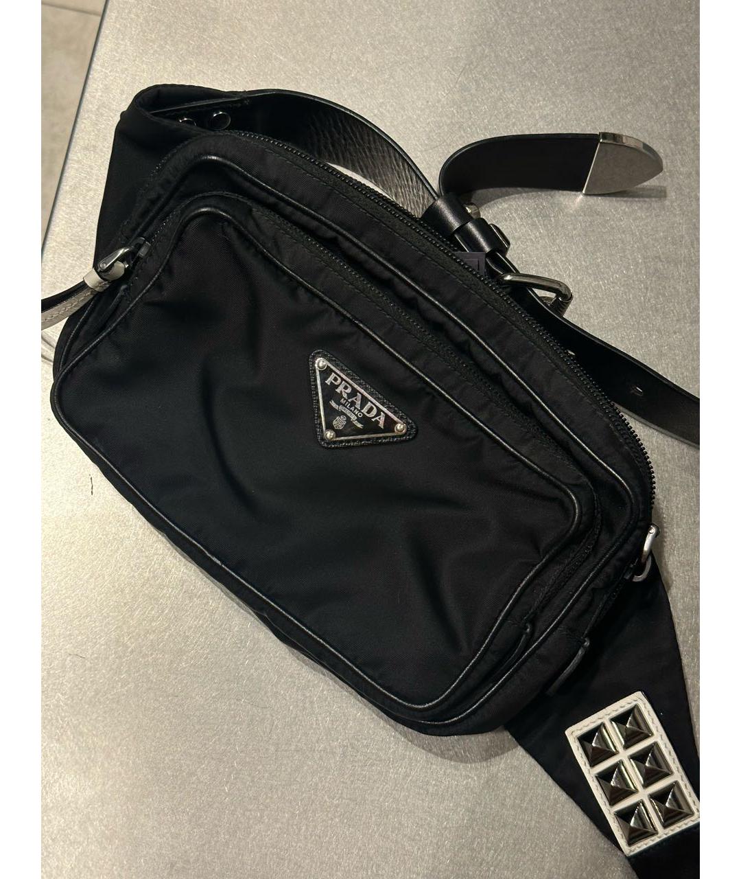 PRADA Черная поясная сумка, фото 4