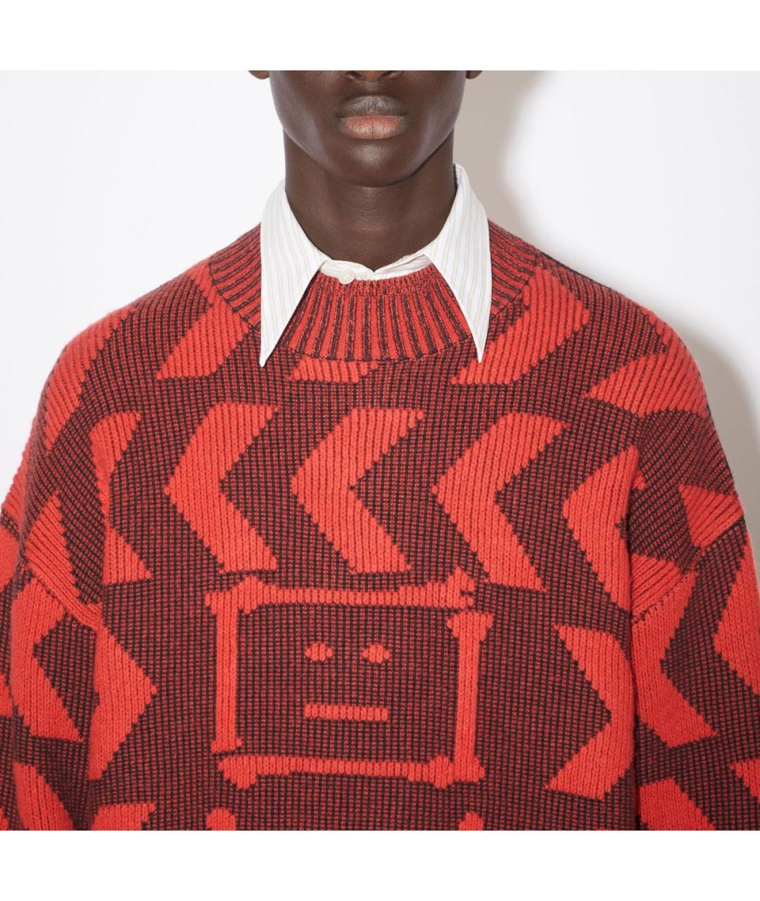 ACNE STUDIOS Красный шерстяной джемпер / свитер, фото 4