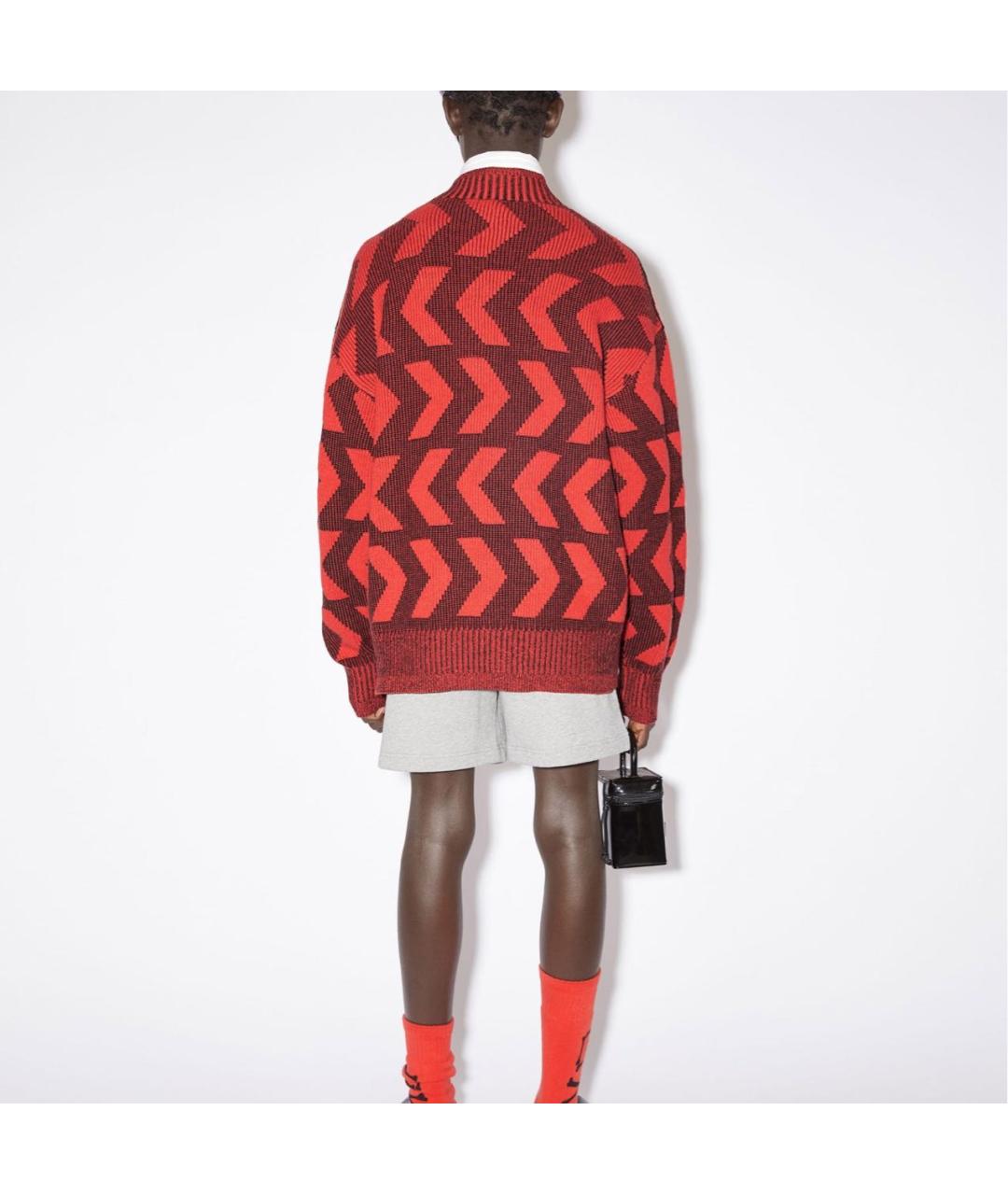 ACNE STUDIOS Красный шерстяной джемпер / свитер, фото 3