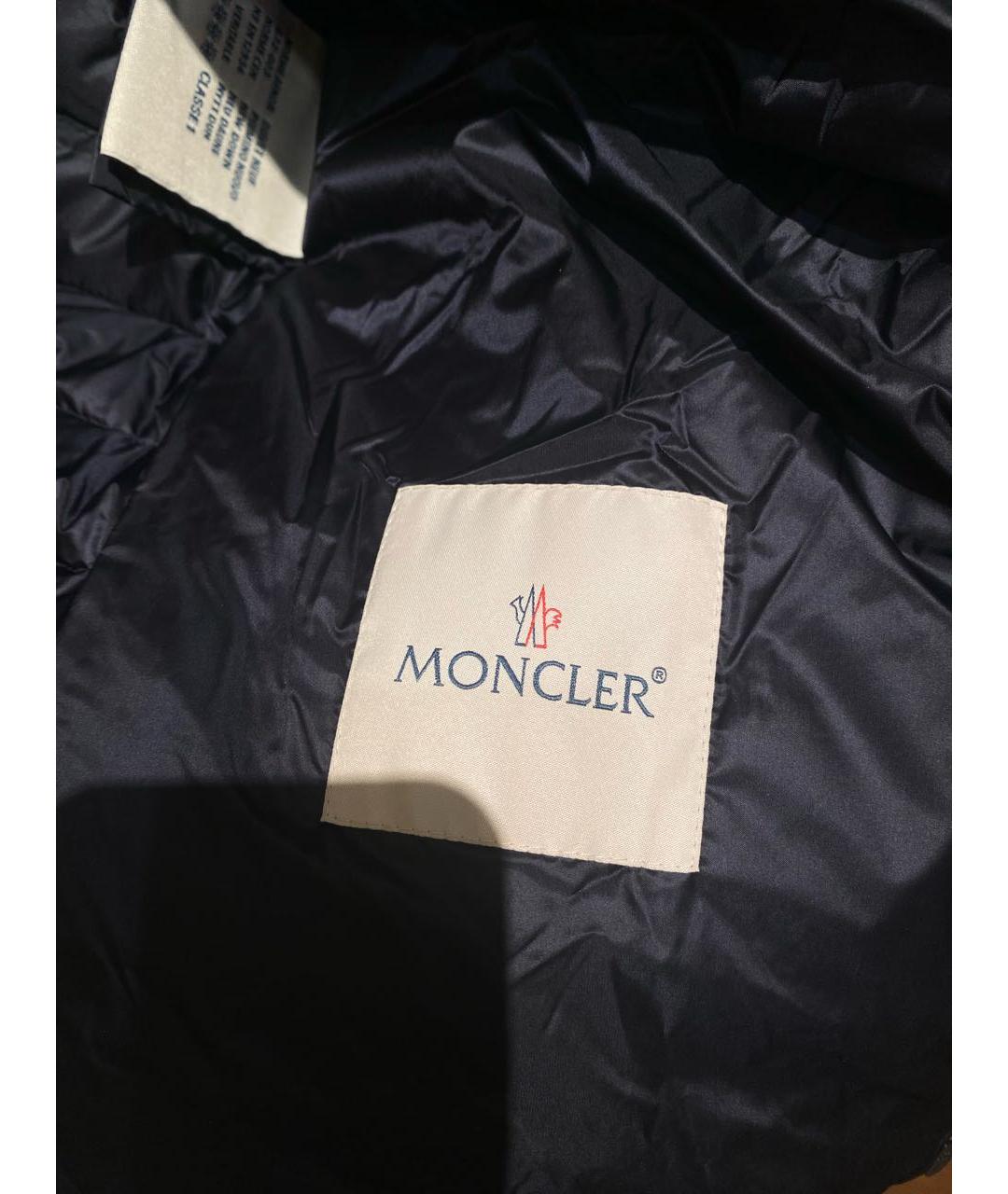 MONCLER Темно-синий пуховик, фото 6