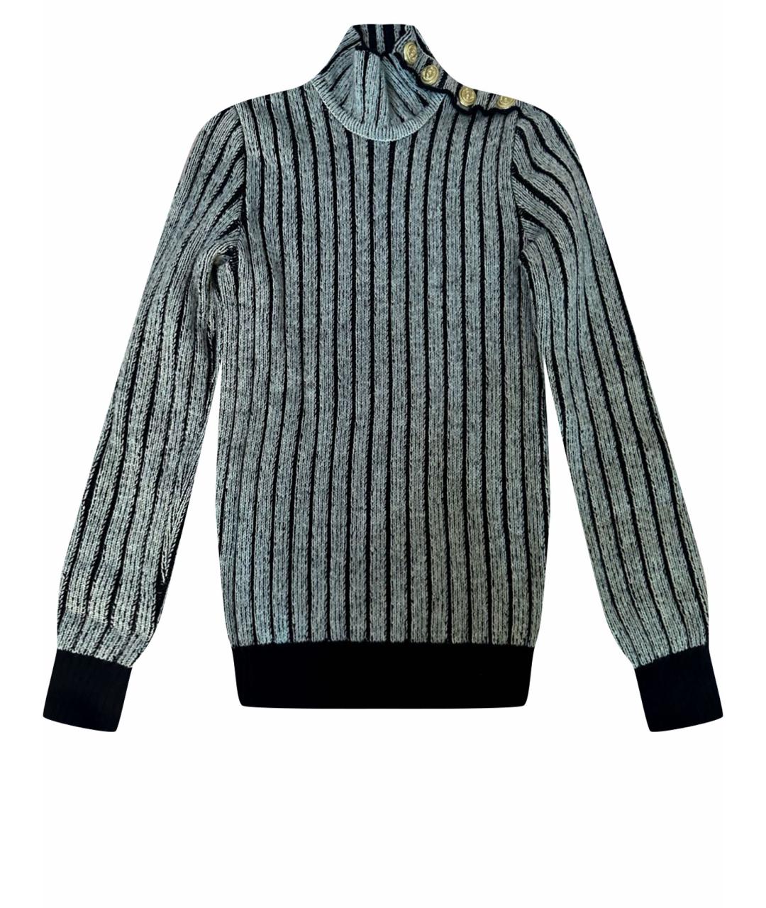 BALMAIN Серый шерстяной джемпер / свитер, фото 1