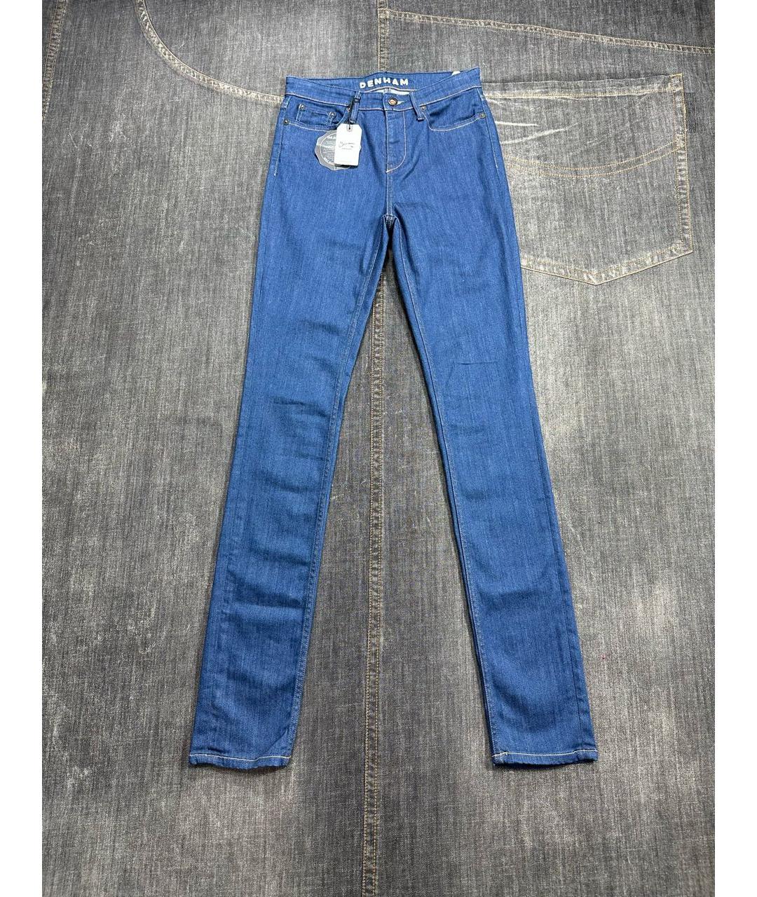 DENHAM Синие хлопко-эластановые джинсы слим, фото 2