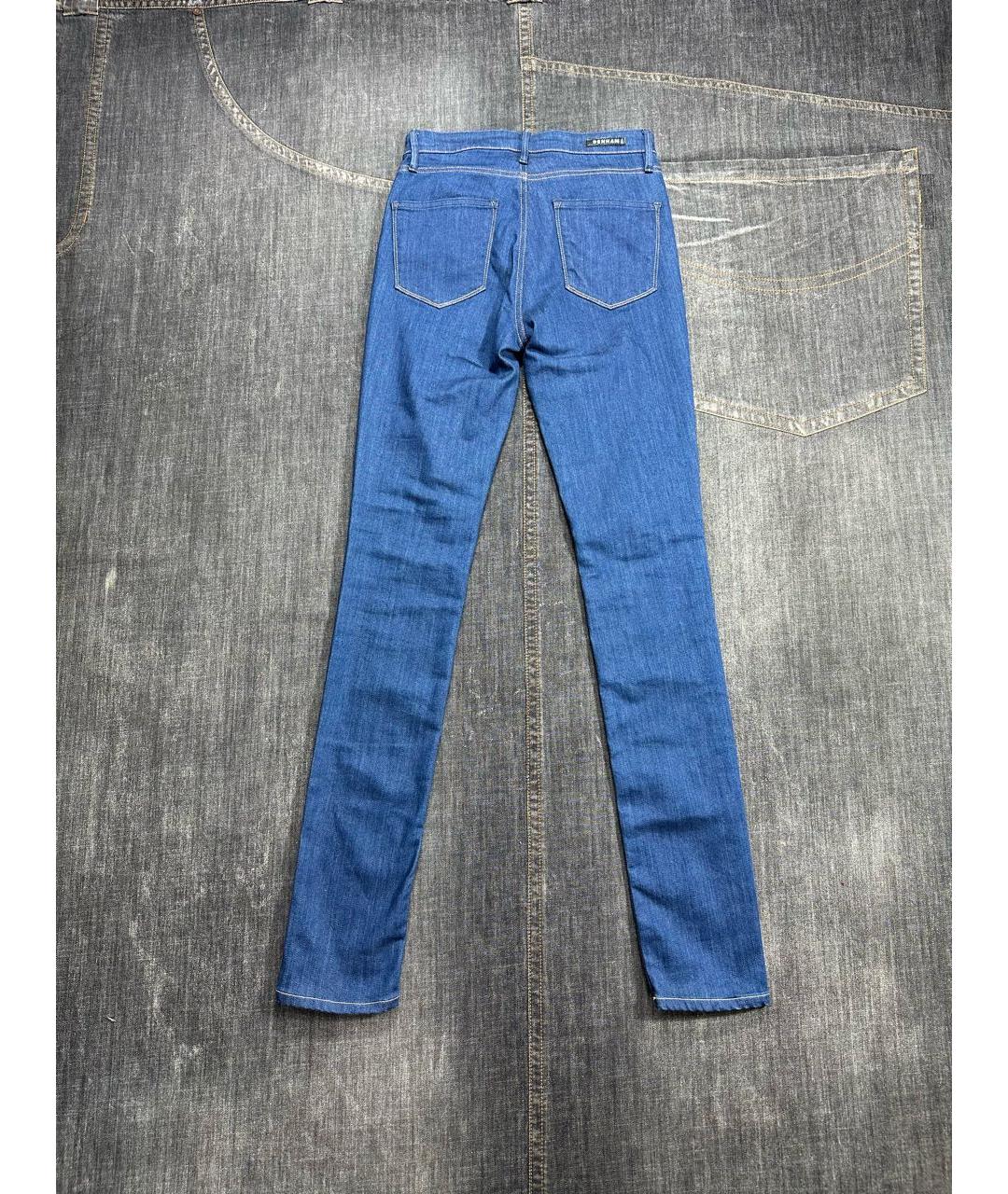 DENHAM Синие хлопко-эластановые джинсы слим, фото 3