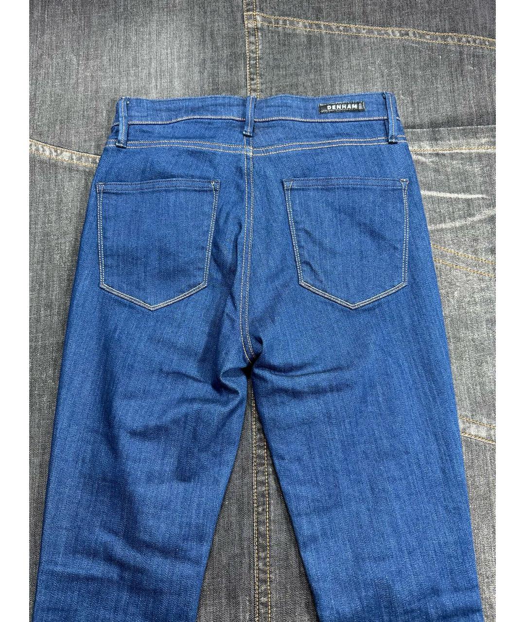 DENHAM Синие хлопко-эластановые джинсы слим, фото 5
