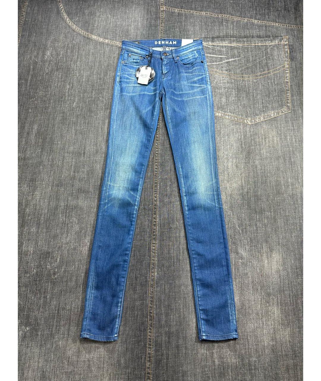 DENHAM Синие хлопко-эластановые джинсы слим, фото 9