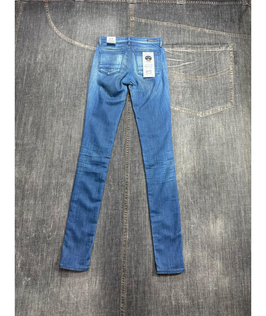 DENHAM Синие хлопко-эластановые джинсы слим, фото 4
