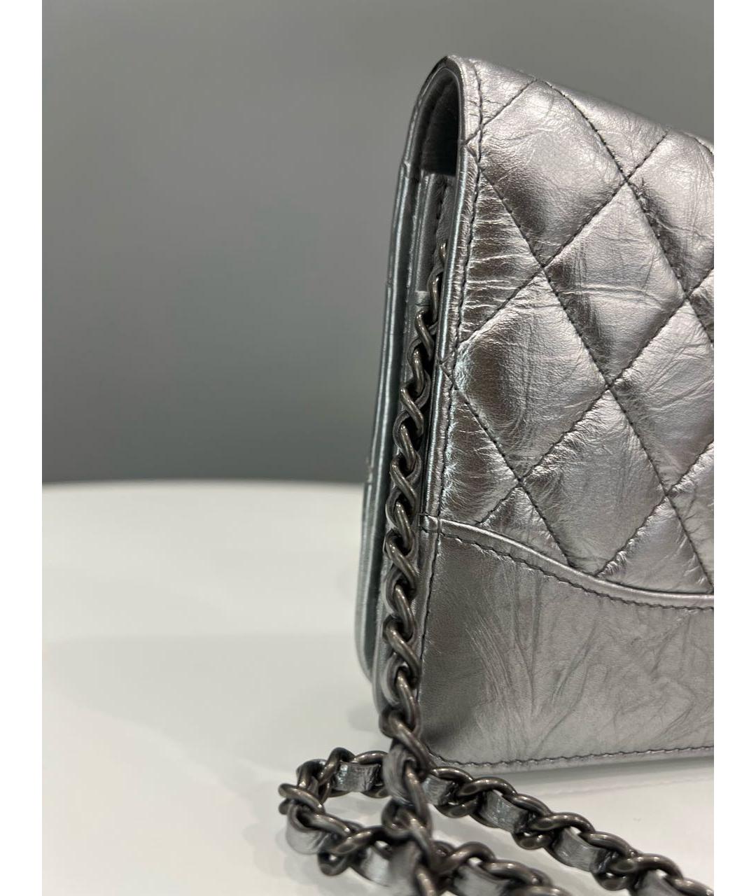 CHANEL PRE-OWNED Серебряная сумка через плечо, фото 2