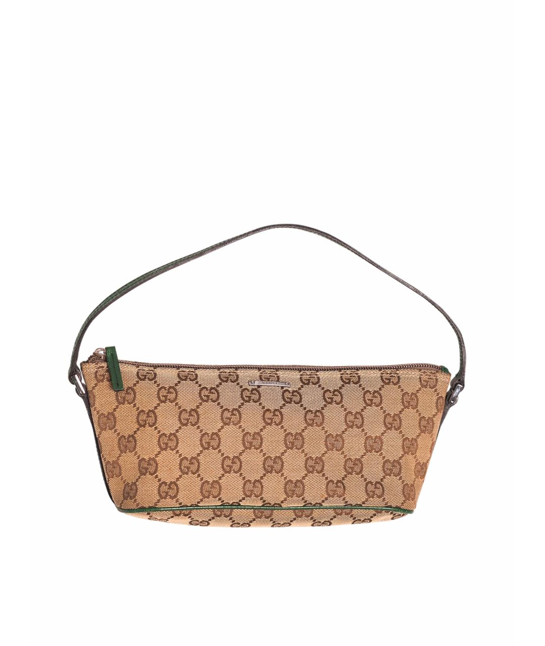 GUCCI Бежевая тканевая сумка с короткими ручками, фото 1