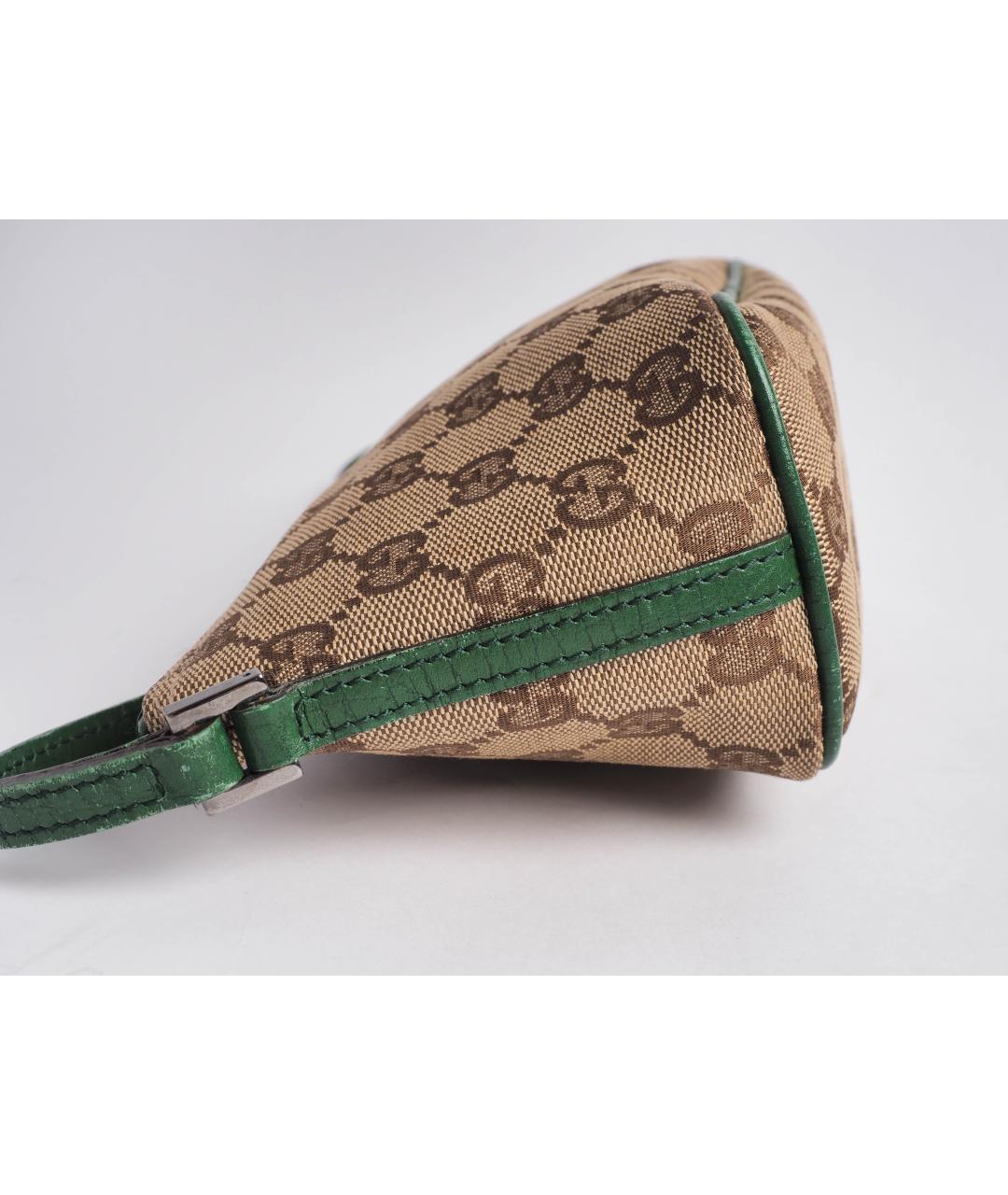 GUCCI Бежевая тканевая сумка с короткими ручками, фото 6