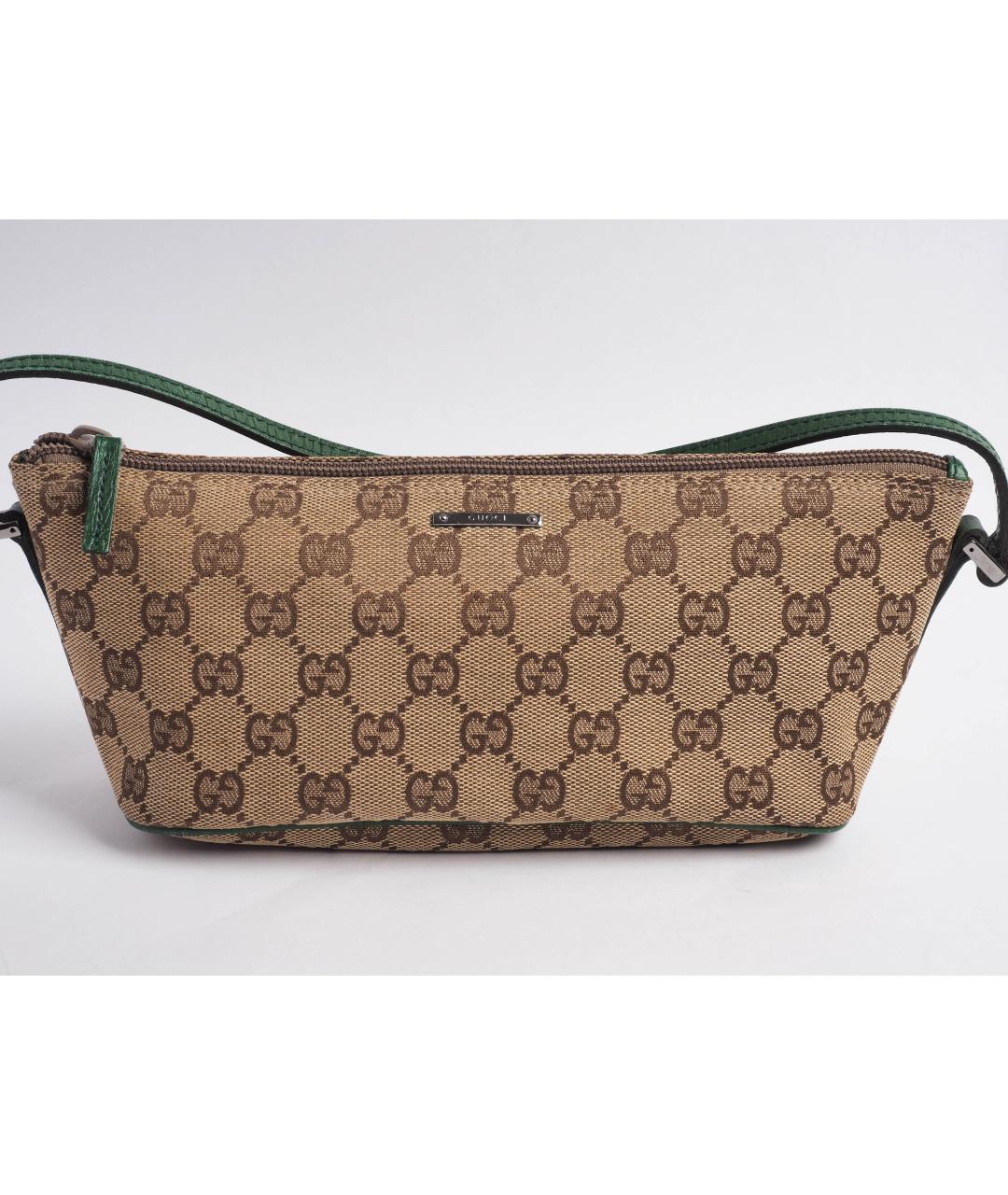 GUCCI Бежевая тканевая сумка с короткими ручками, фото 4