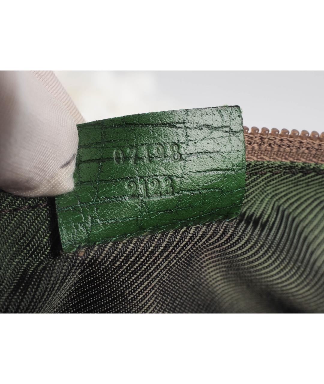GUCCI Бежевая тканевая сумка с короткими ручками, фото 9