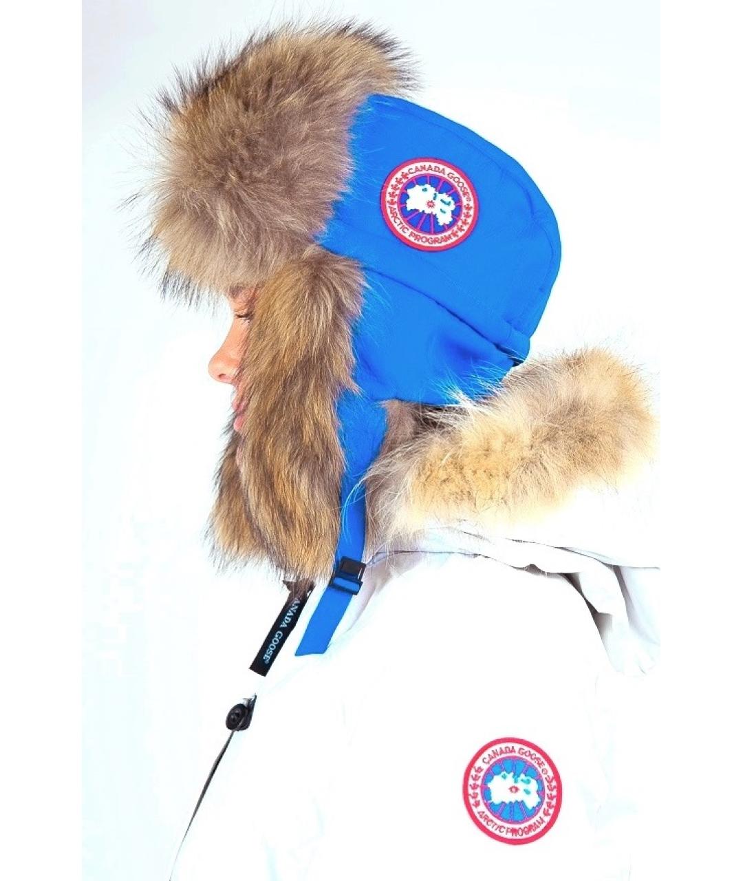 CANADA GOOSE Голубая шапка, фото 2