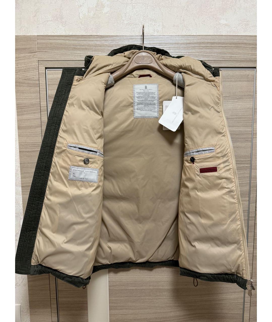 BRUNELLO CUCINELLI Зеленый хлопковый жилет, фото 3