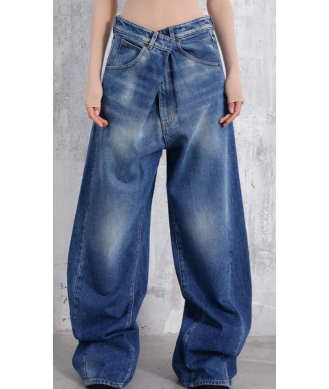 DARKPARK Синие хлопковые прямые джинсы, фото 3