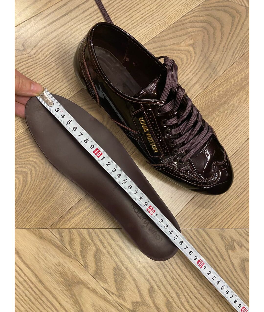 LOUIS VUITTON PRE-OWNED Бордовые кроссовки из лакированной кожи, фото 4