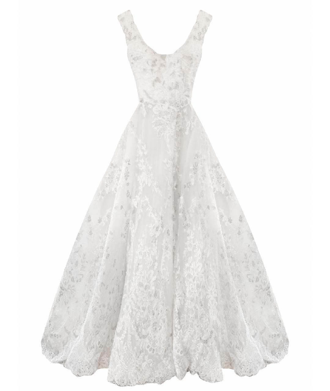 SAIID KOBEISY Белое кружевное свадебное платье, фото 1