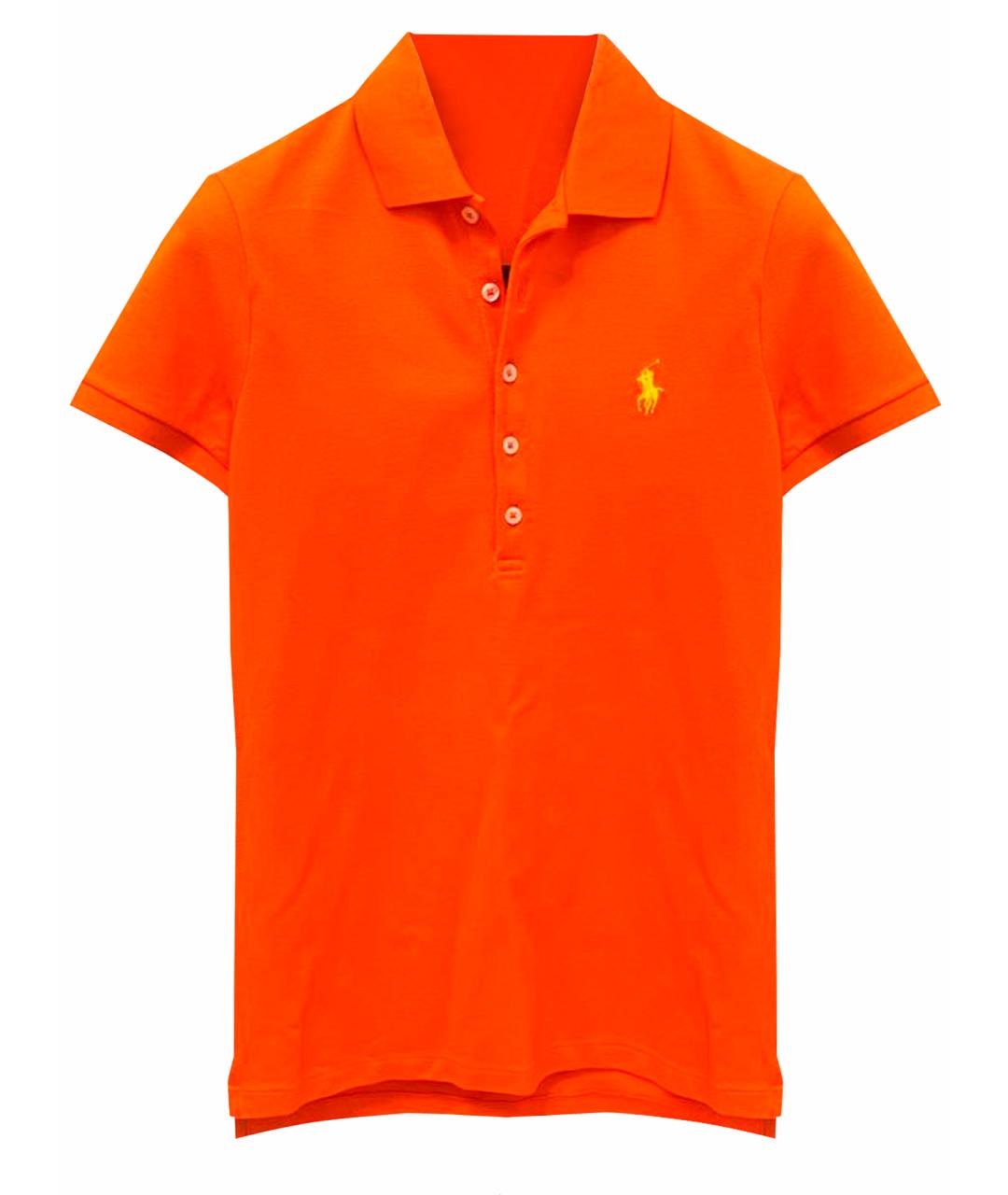 RALPH LAUREN Оранжевая хлопковая футболка, фото 1