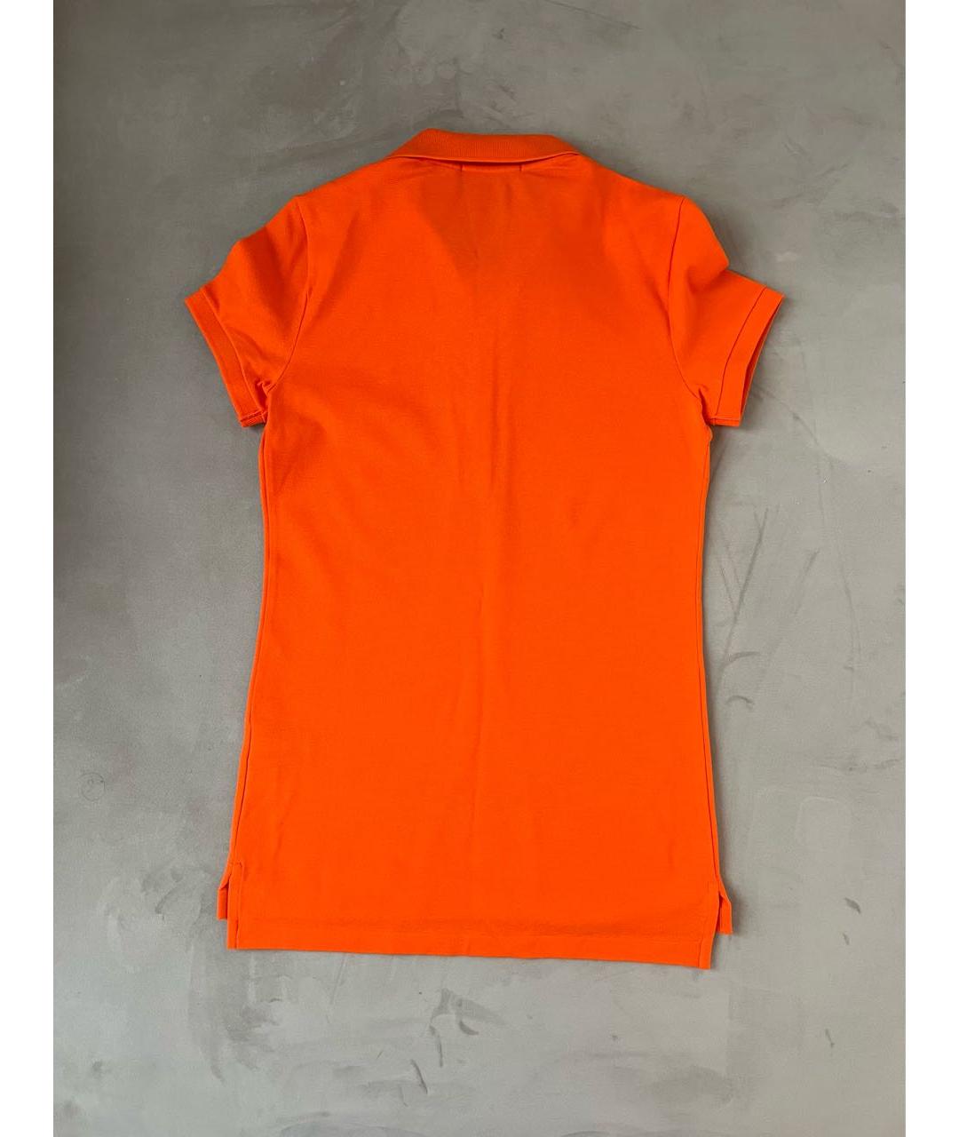 RALPH LAUREN Оранжевая хлопковая футболка, фото 2