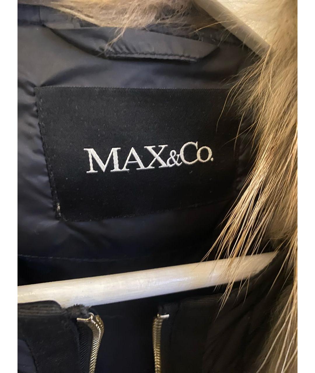 MAX&CO Черное полиамидовое пальто, фото 3