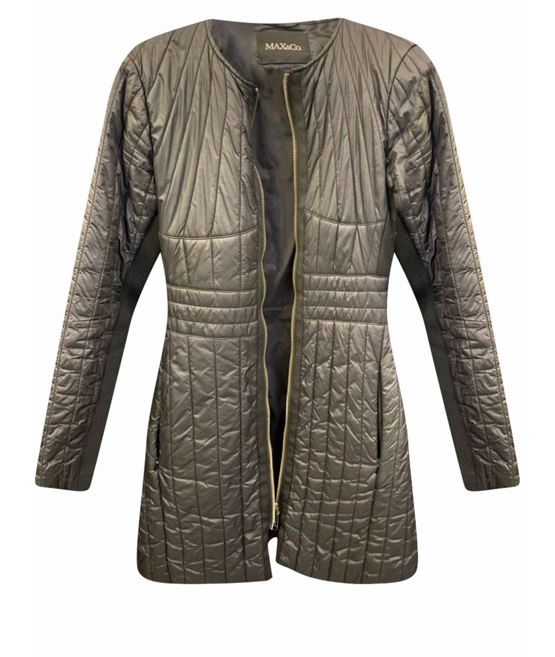 MAX&CO Черное полиамидовое пальто, фото 1