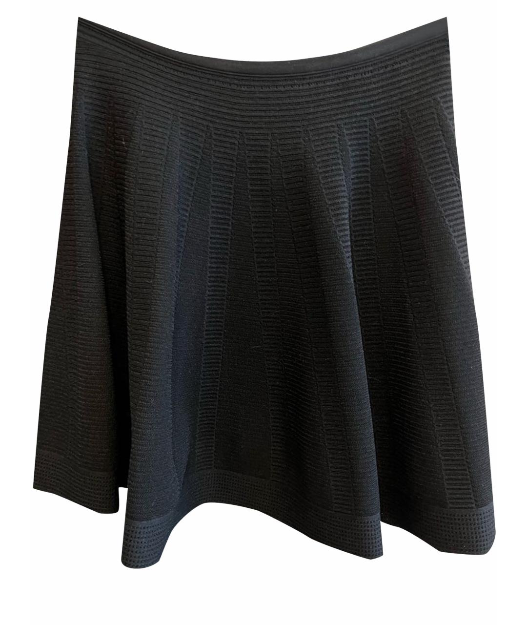 ALAIA Черная вискозная юбка миди, фото 1