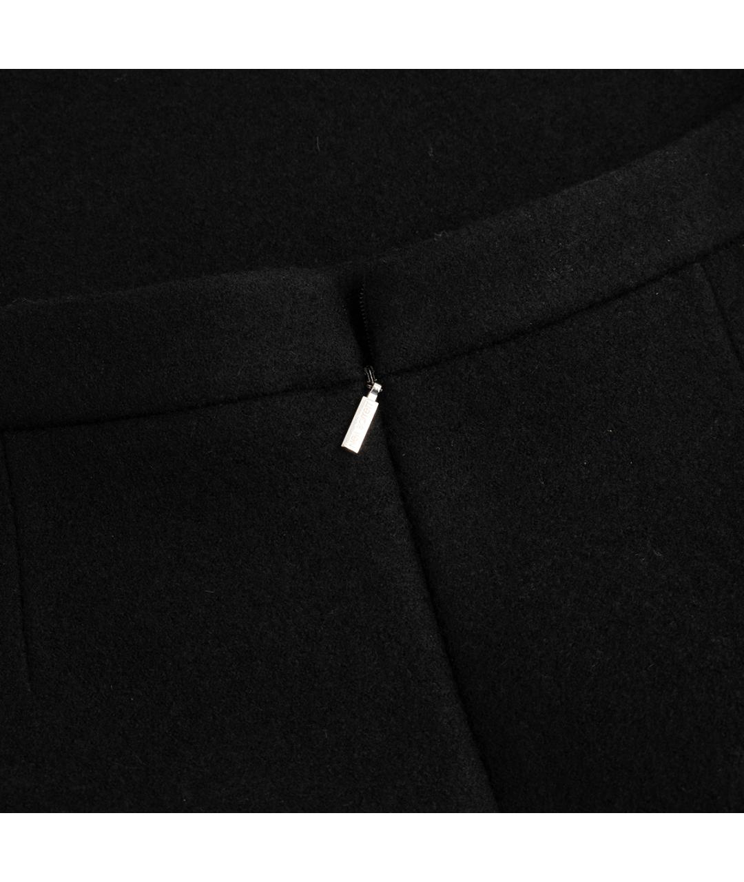 NEIL BARRETT Черная шерстяная юбка миди, фото 4