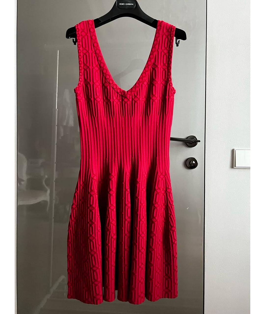 ALAIA Красное вискозное платье, фото 2
