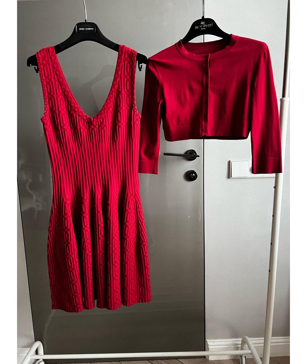 ALAIA Красное вискозное платье, фото 5