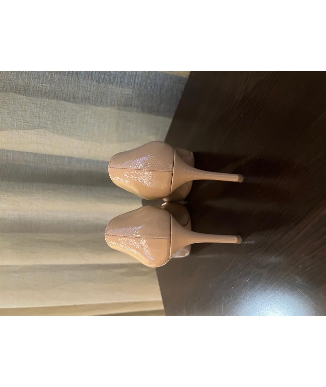 PRADA Бежевые кожаные туфли, фото 3