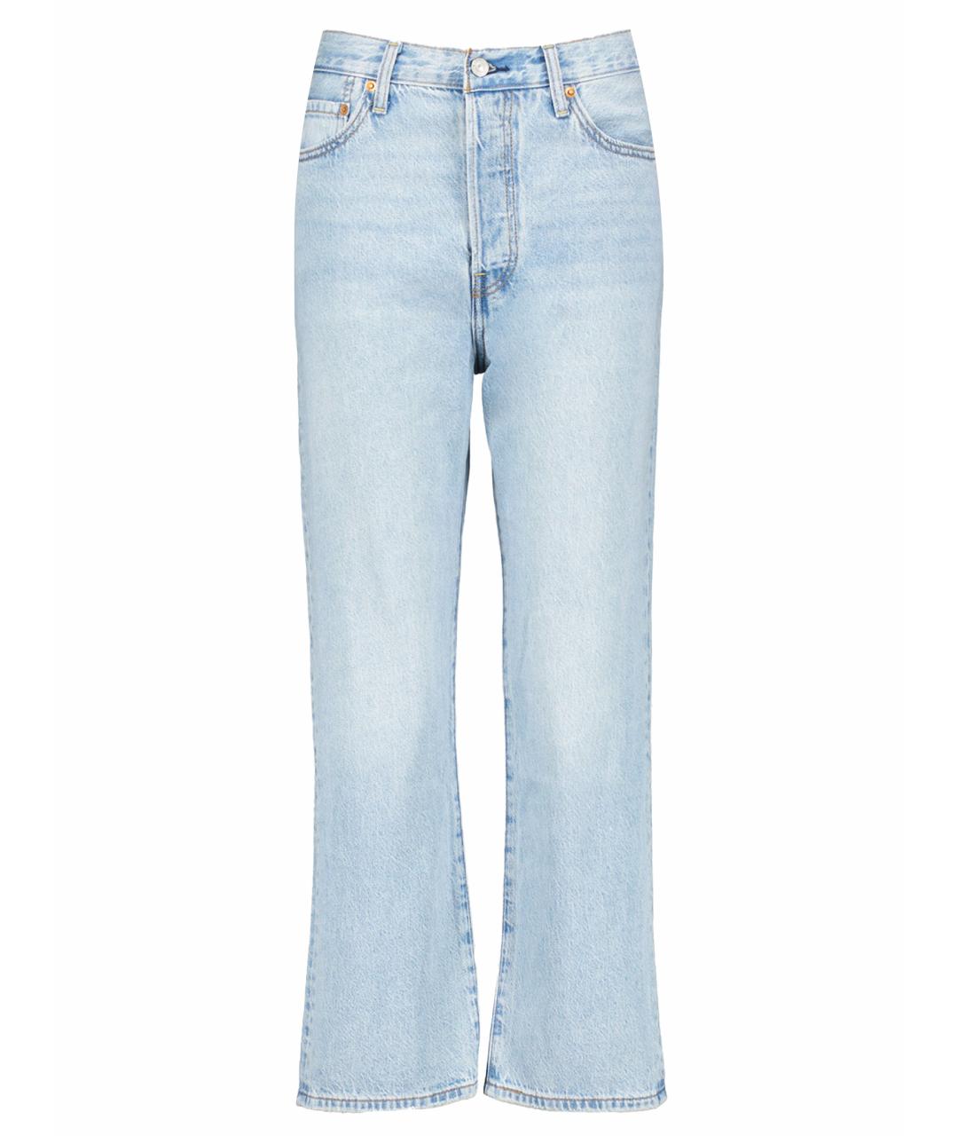LEVI'S Голубые хлопко-лиоцелловые прямые джинсы, фото 1