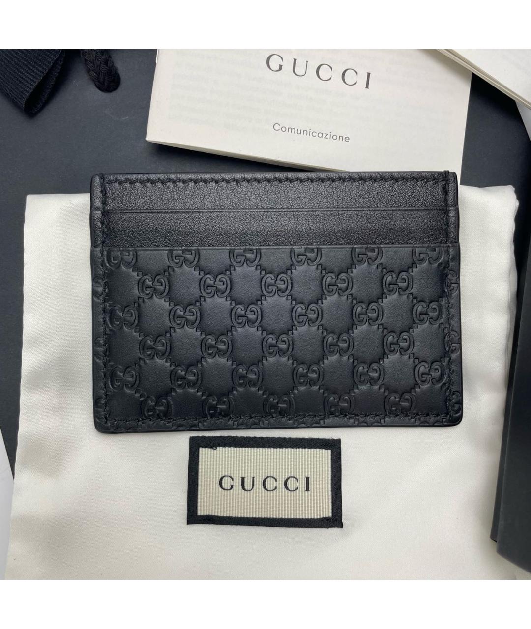 GUCCI Черный кожаный кардхолдер, фото 8