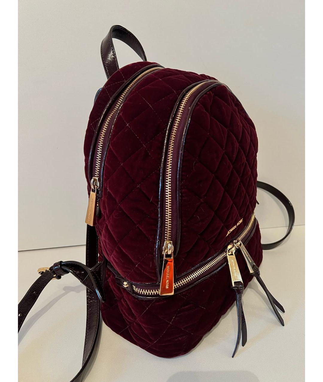 MICHAEL KORS Бордовый бархатный рюкзак, фото 2