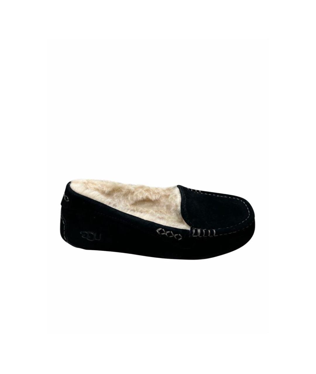 UGG AUSTRALIA Черные замшевые мокасины, фото 1