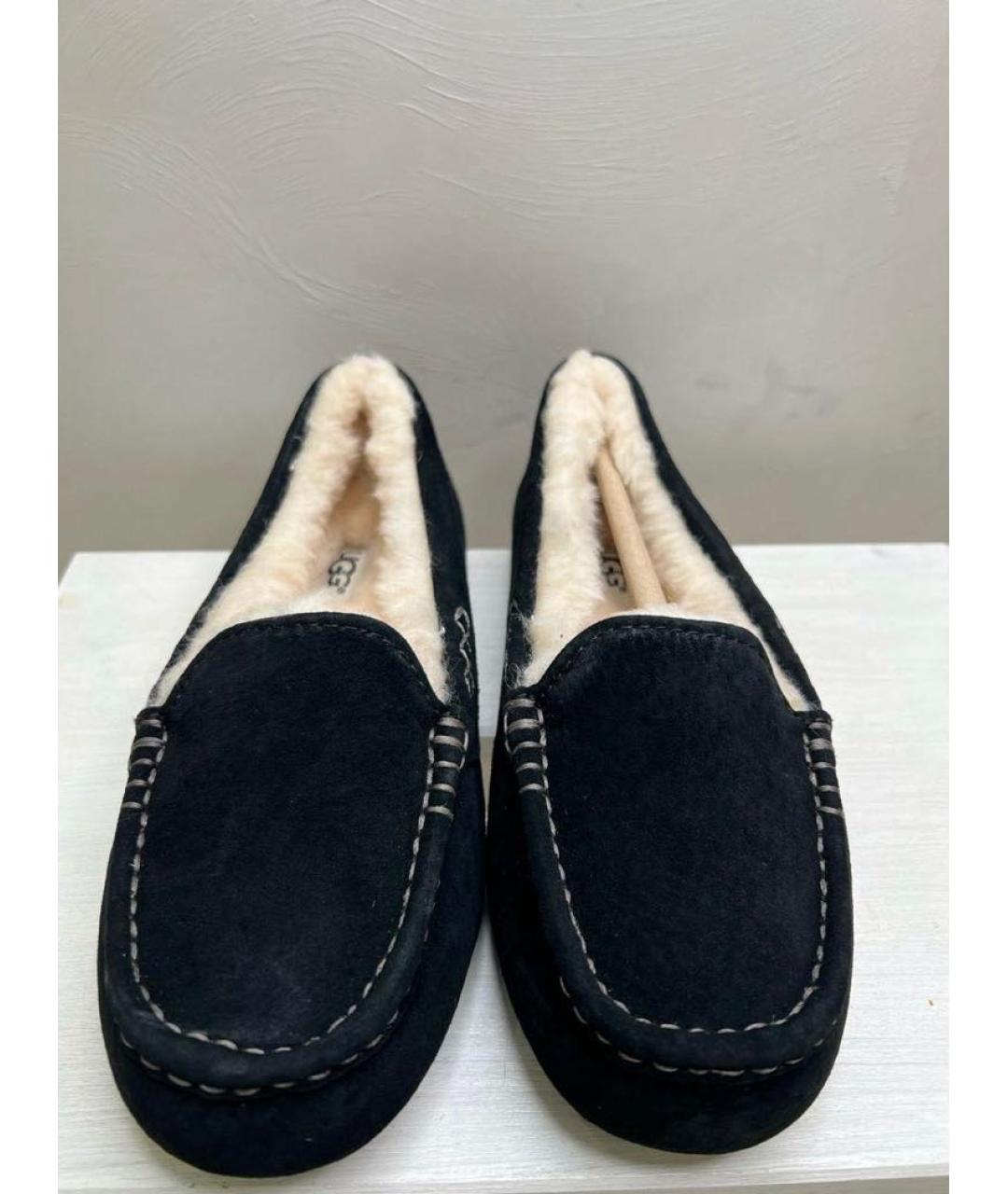 UGG AUSTRALIA Черные замшевые мокасины, фото 4