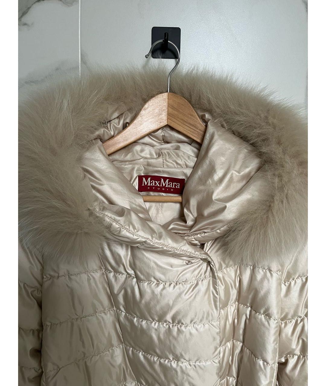 MAX MARA STUDIO Золотой пуховик, фото 3