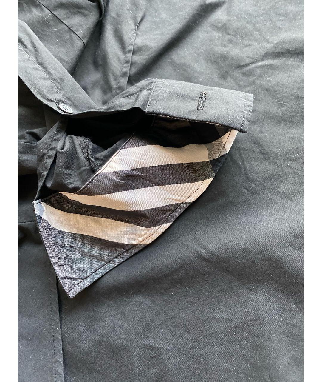 BURBERRY Черная хлопковая рубашка, фото 8