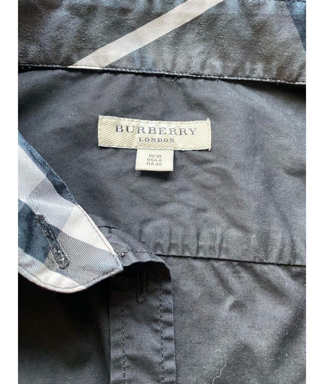 BURBERRY Черная хлопковая рубашка, фото 6