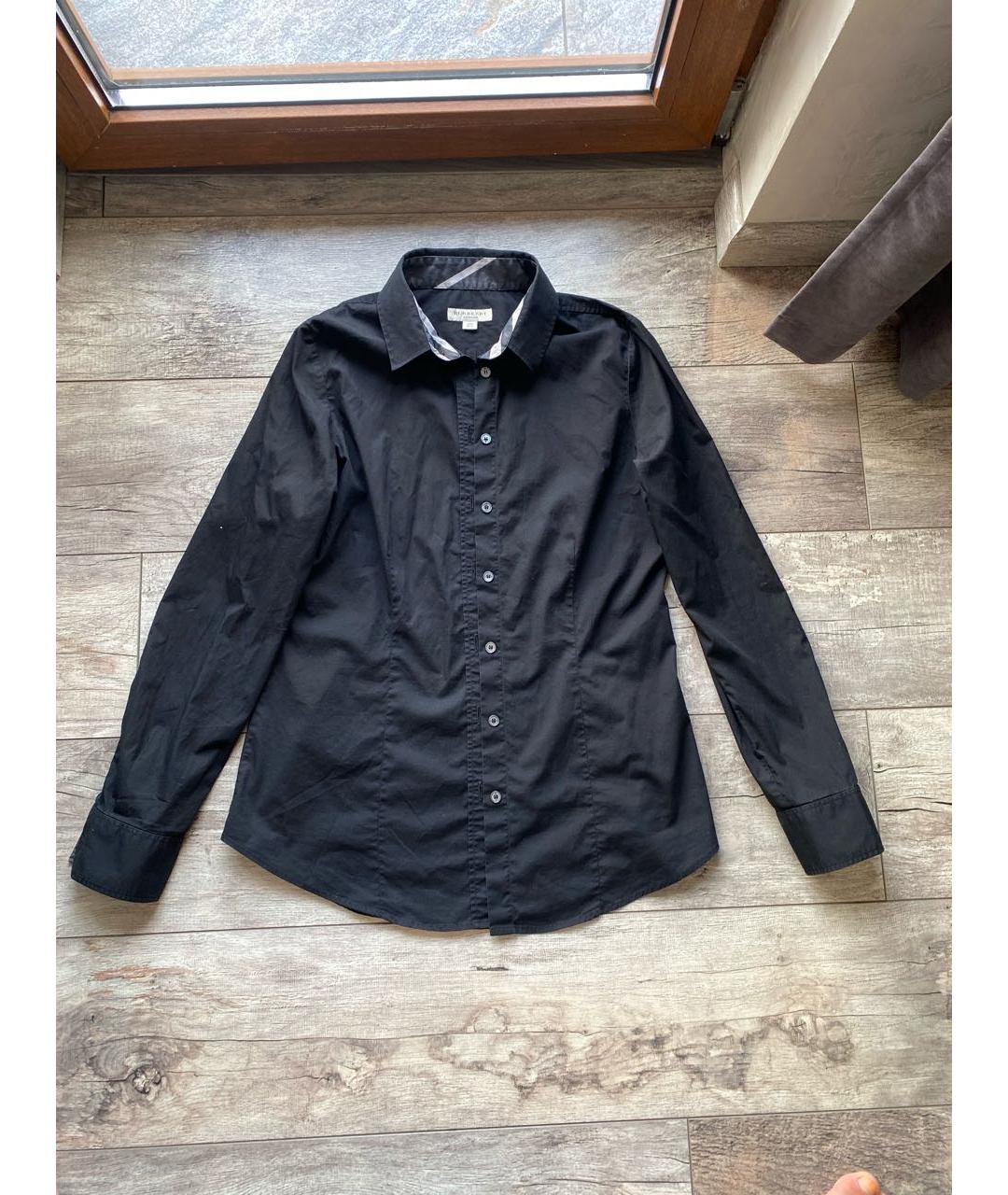 BURBERRY Черная хлопковая рубашка, фото 2