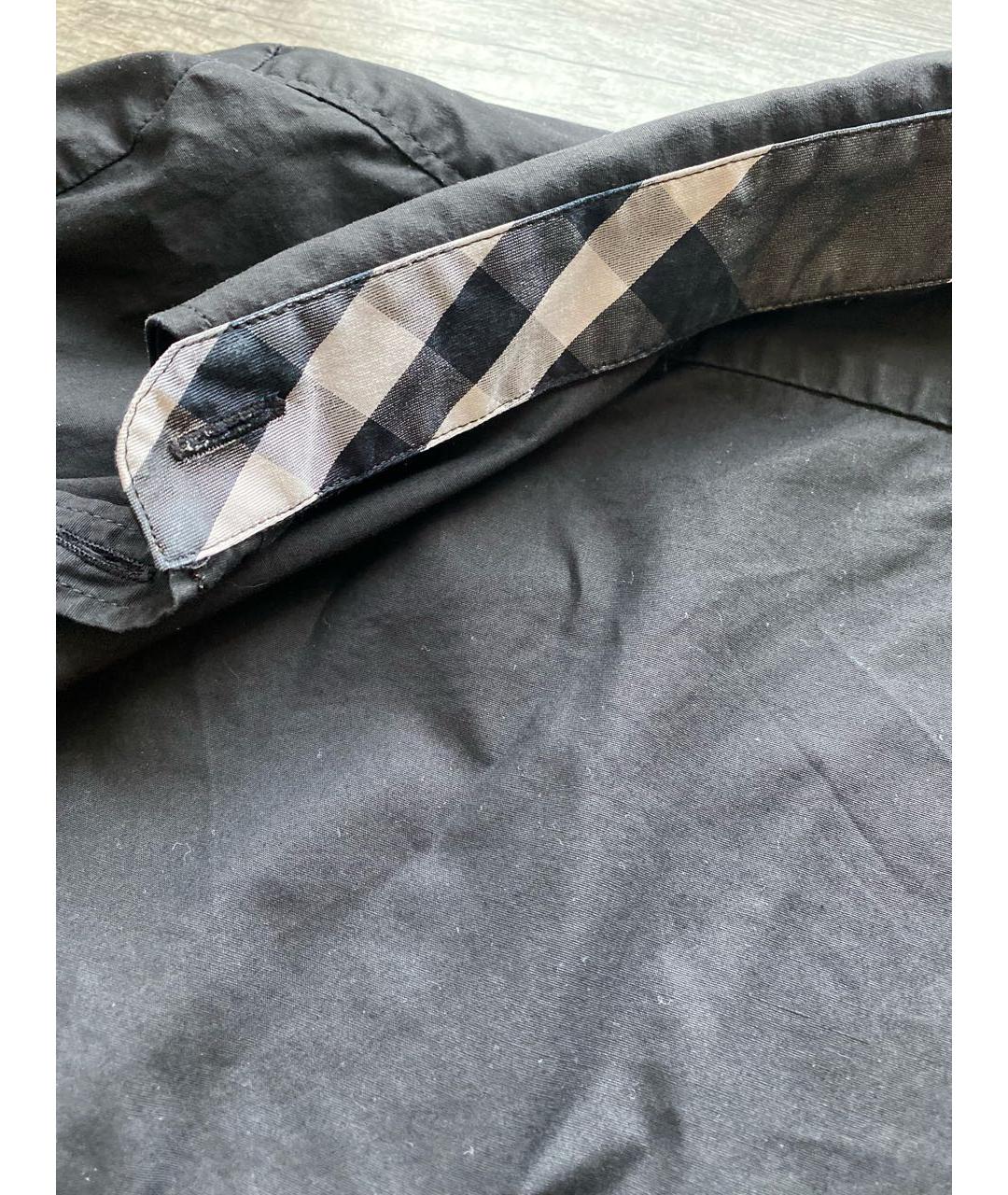 BURBERRY Черная хлопковая рубашка, фото 7